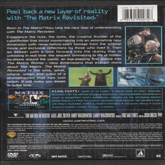 The Matrix Revisited - 1999 DVD Video - Picture 2 of 2